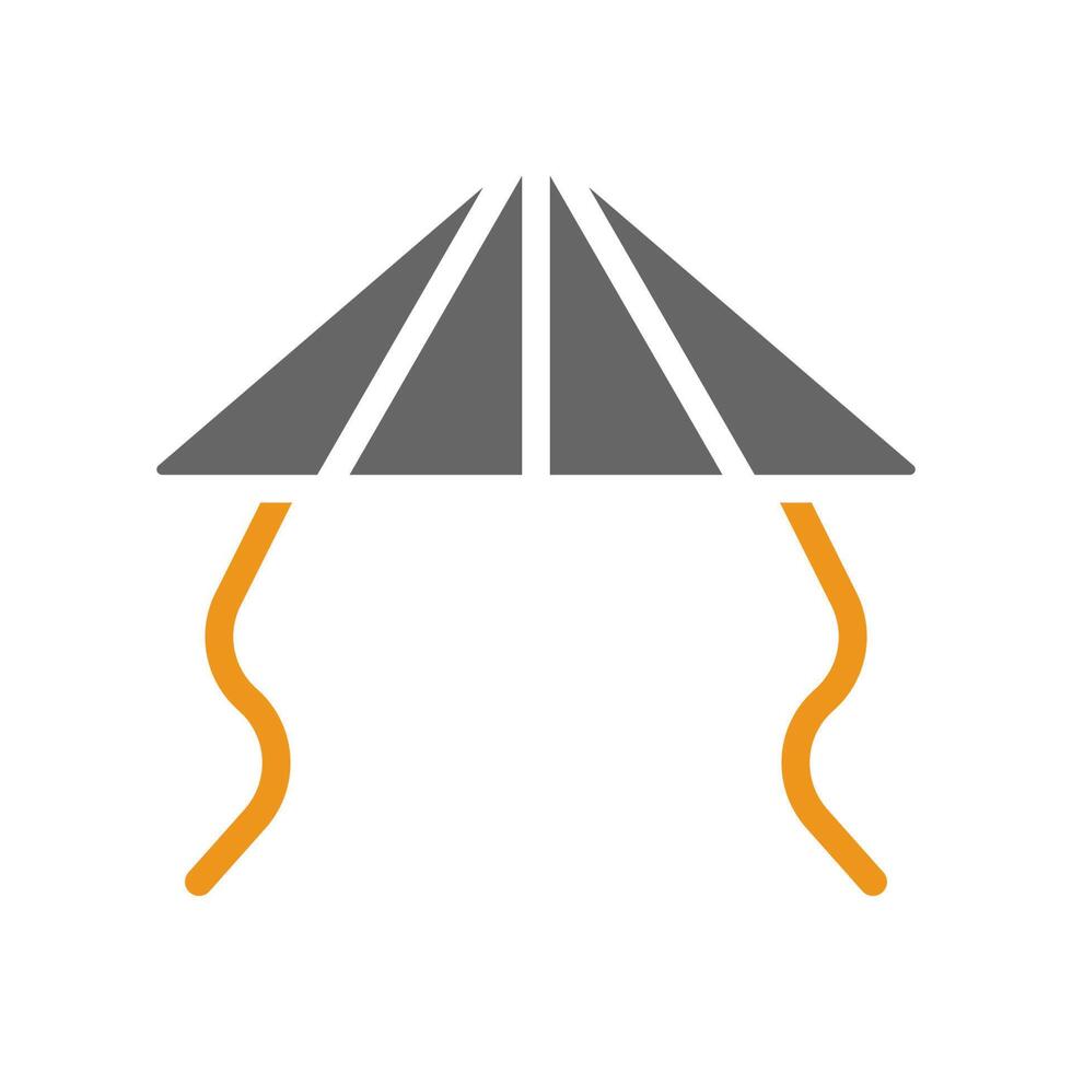 Hat icon solid style orange grey colour chinese new year symbol perfect. vector