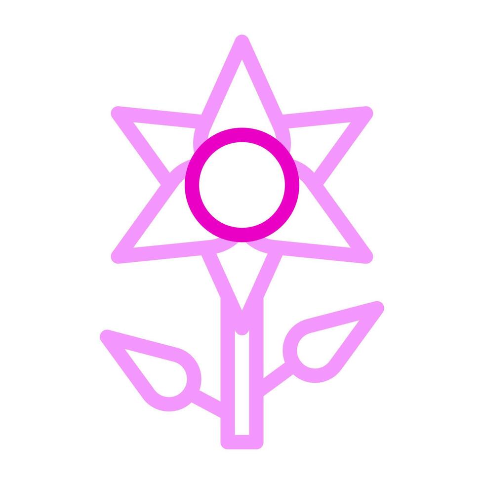 flower icon duocolor pink colour mother day symbol illustration. vector