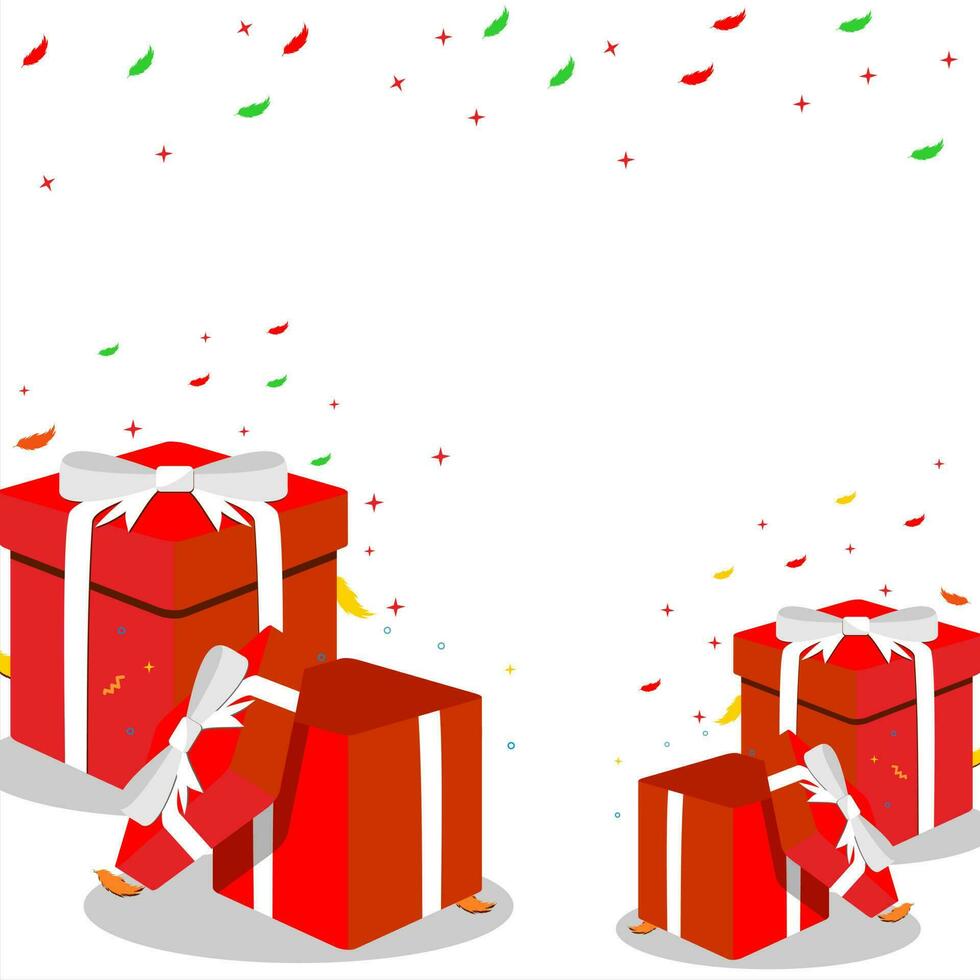set gift boxes vector illustration background design