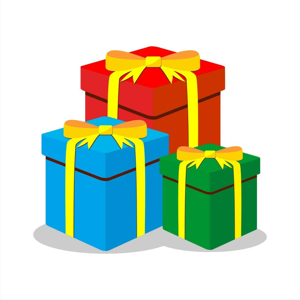 pile of colorful gift boxes with ribbon 24451510 Vector Art at Vecteezy