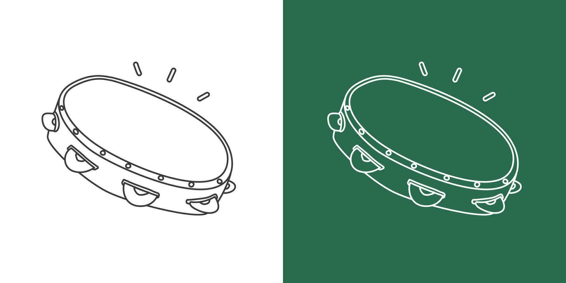 Tambourine Instrument Drawing