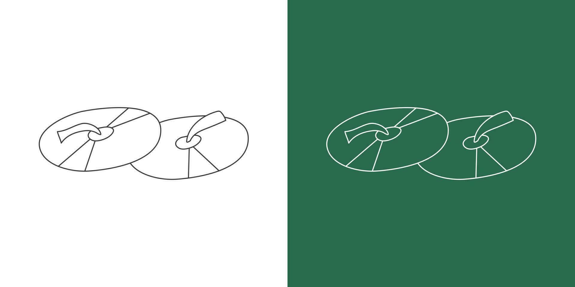 platillo línea dibujo dibujos animados estilo. percusión instrumento