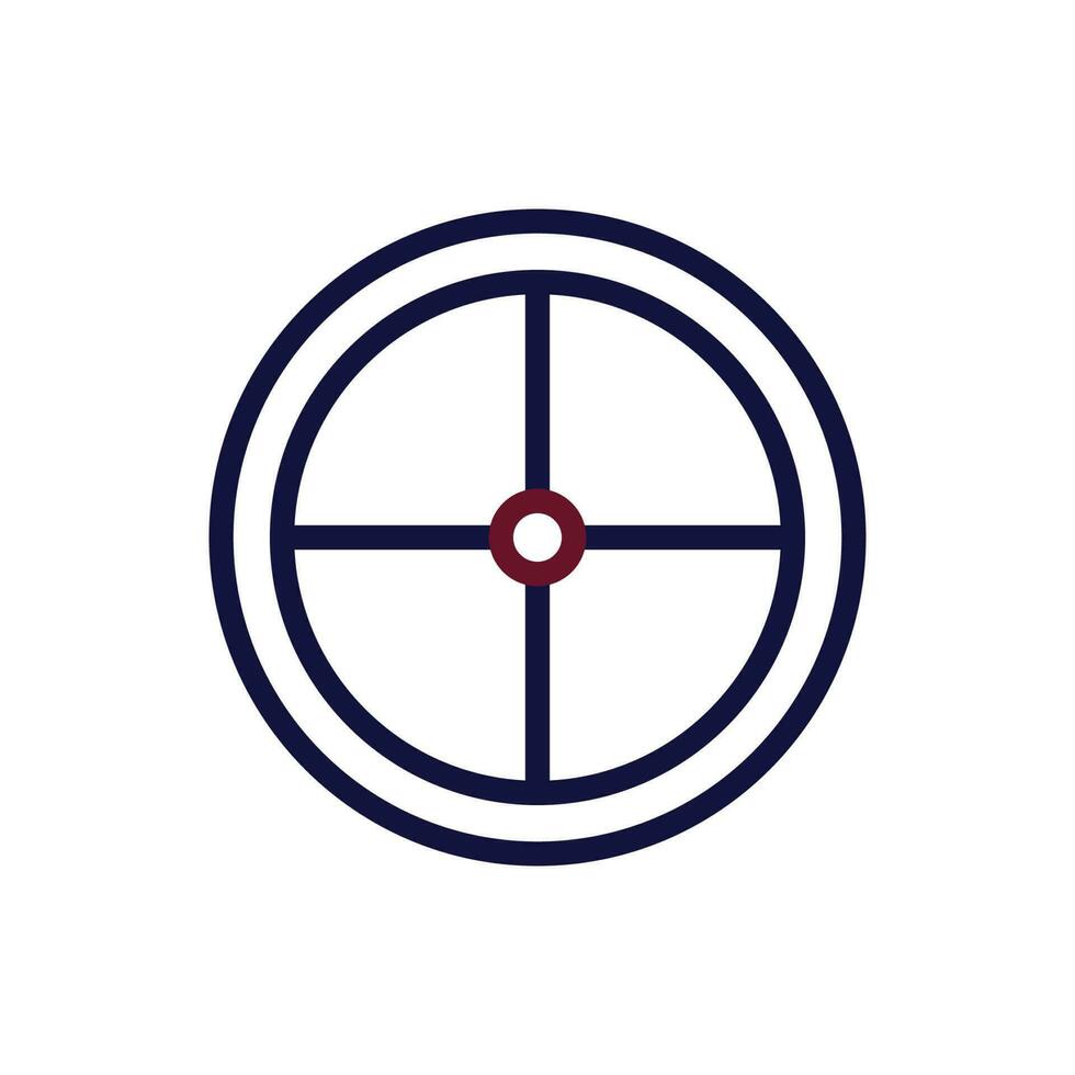 Target icon duocolor maroon navy colour military symbol perfect. vector