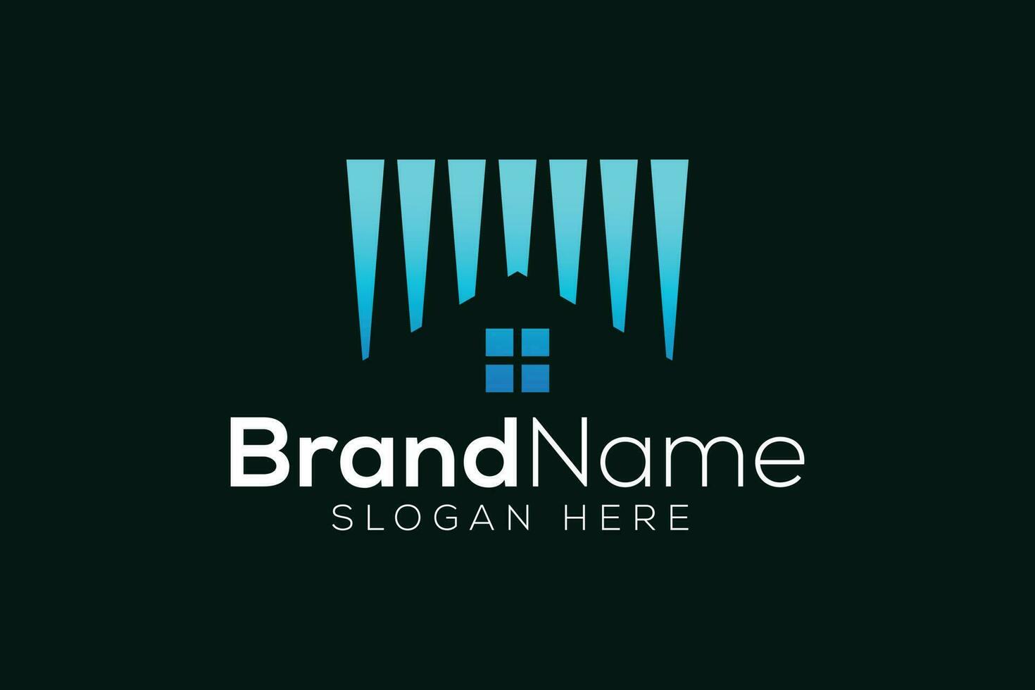 Colorful falls and home logo design template vector