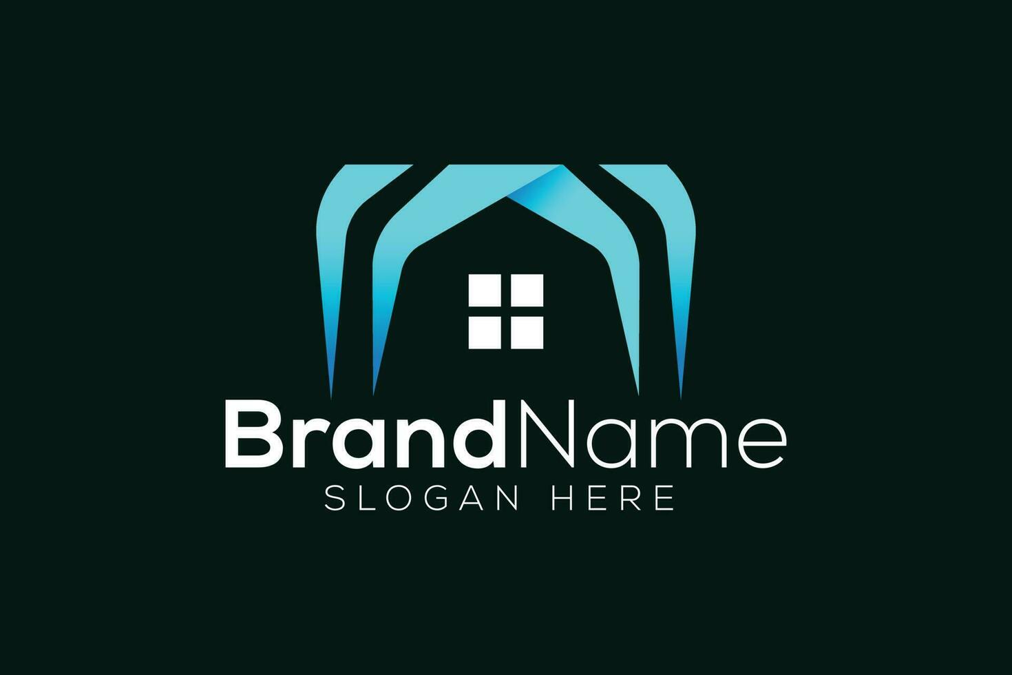 Colorful falls and home logo design template vector