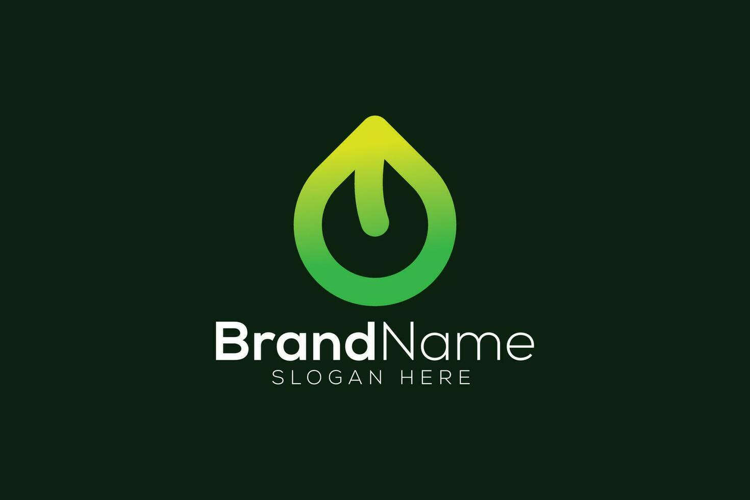 Green seed logo design vector
