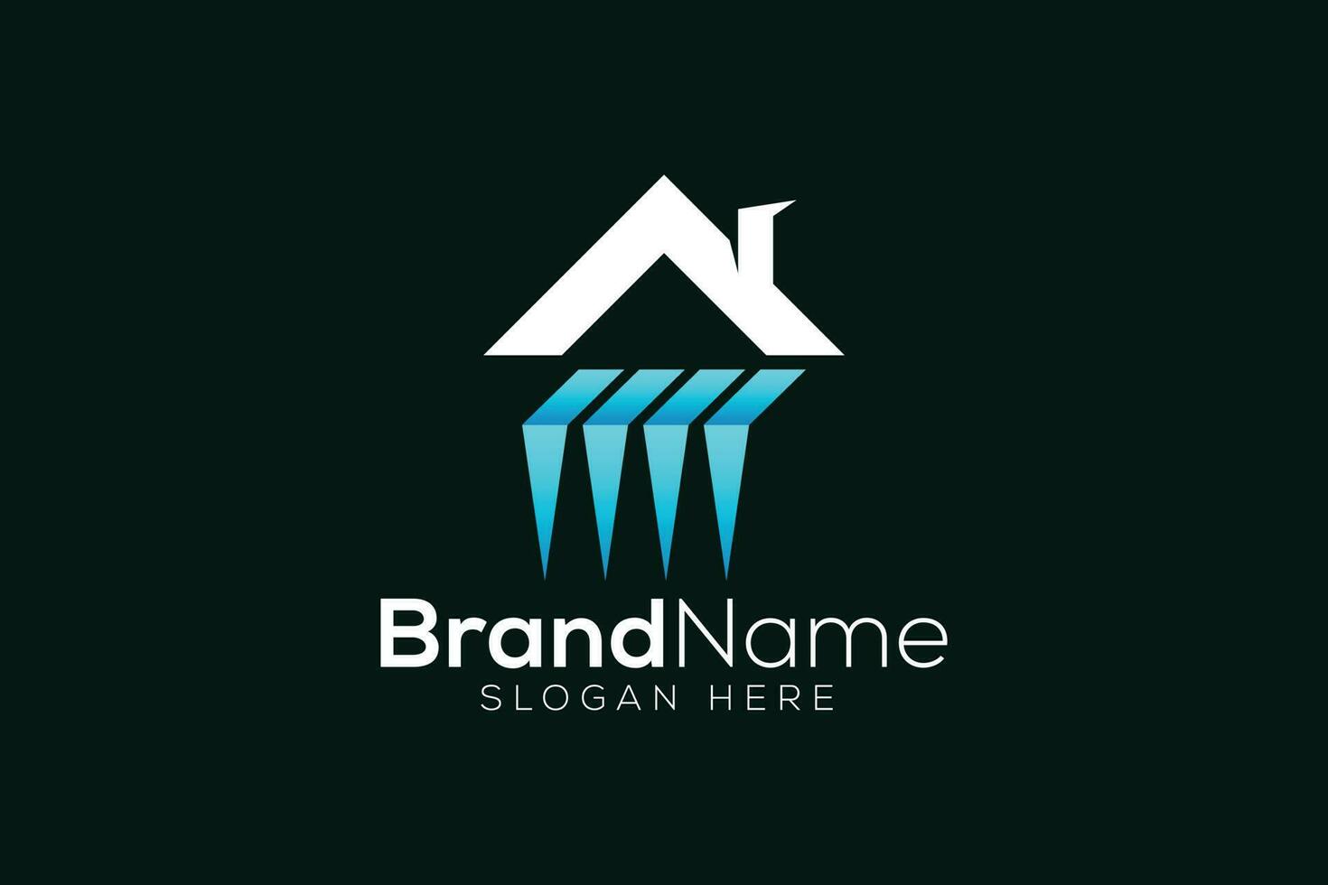 Colorful falls and home logo design template vector