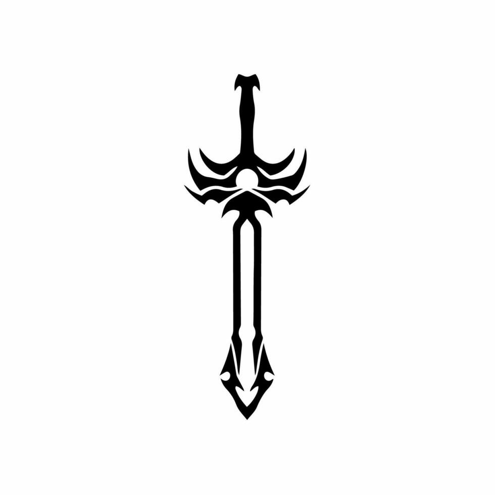 espada símbolo logo. tatuaje diseño. plantilla vector ilustración