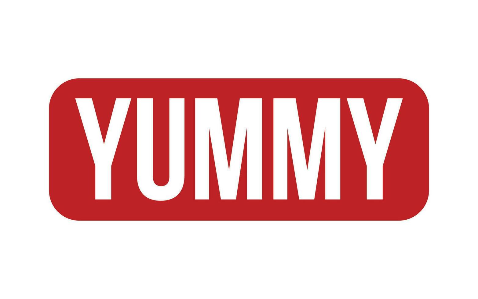 Yummy rubber grunge stamp seal vector
