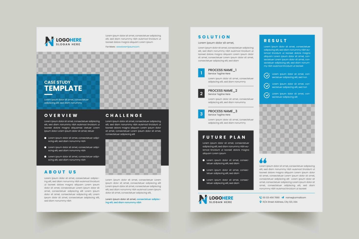 Corporate Case Study Brochure Template Design vector