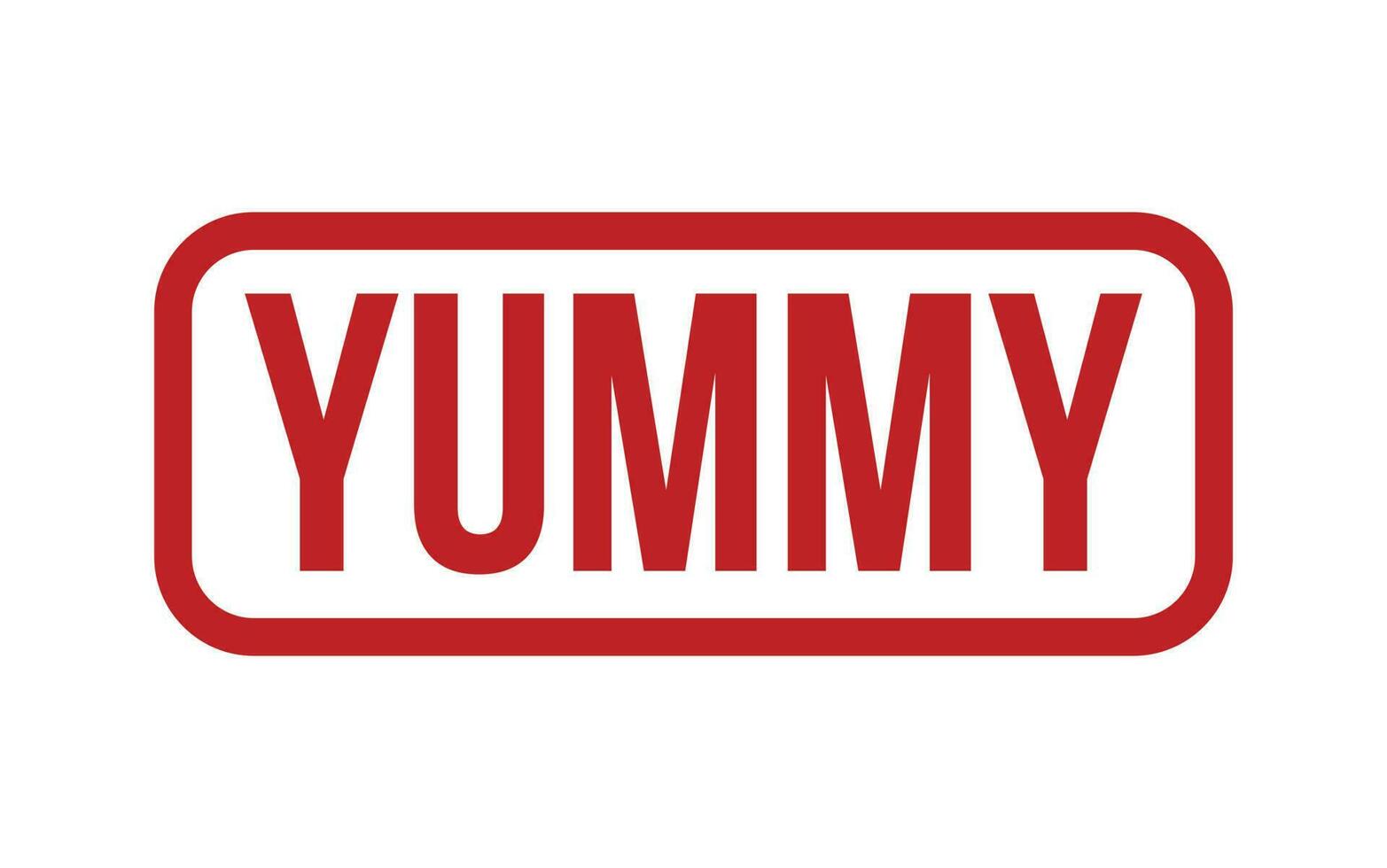 Yummy Rubber Stamp Seal Vector