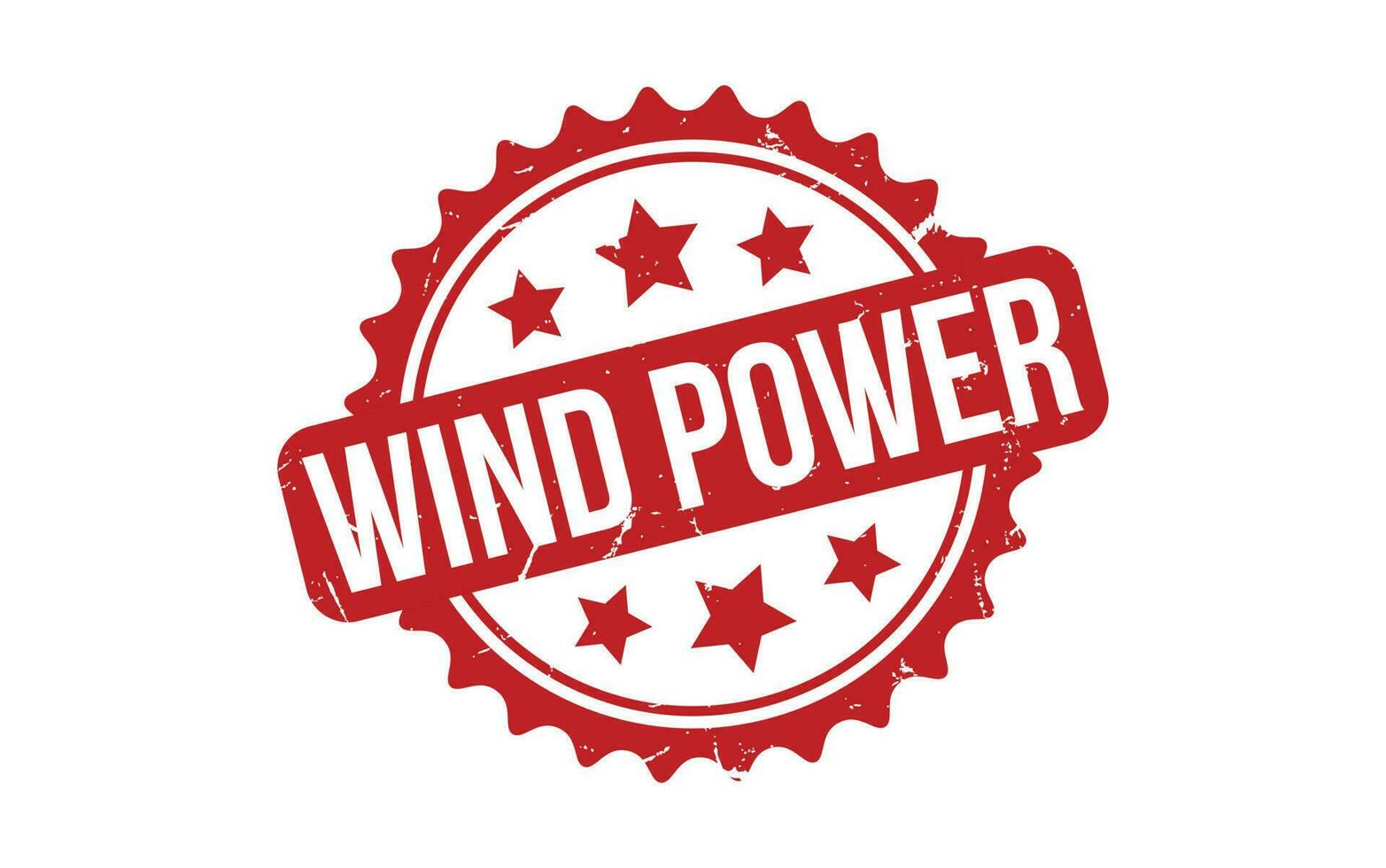 Red Wind Power Rubber Stamp Seal Vector