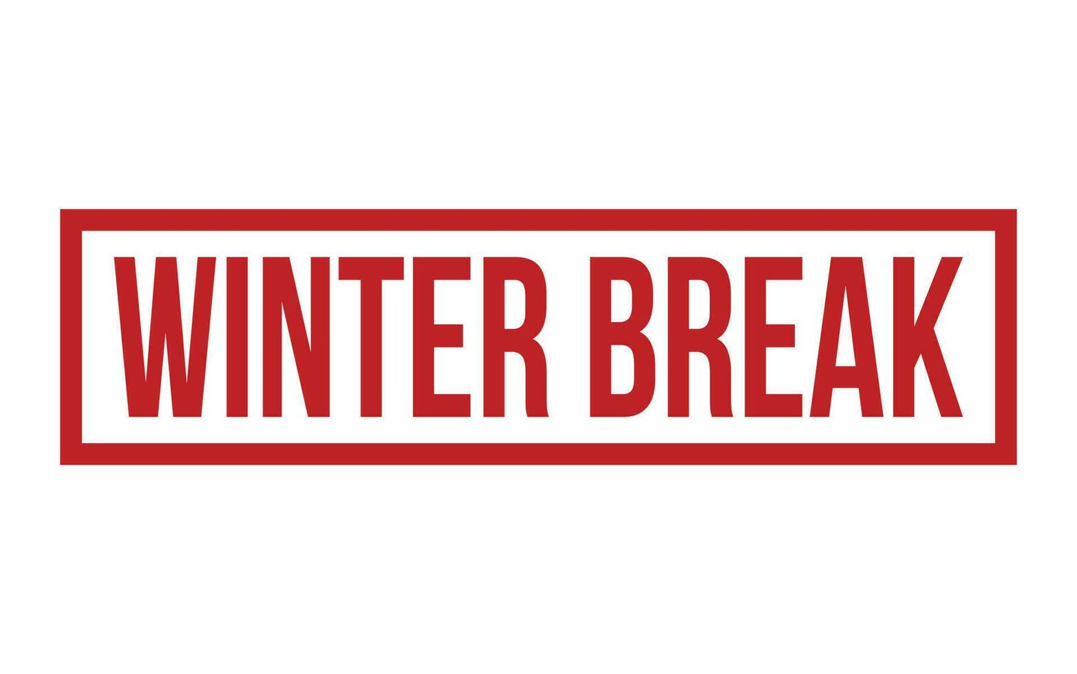 Winter Break Rubber Stamp Seal Vector