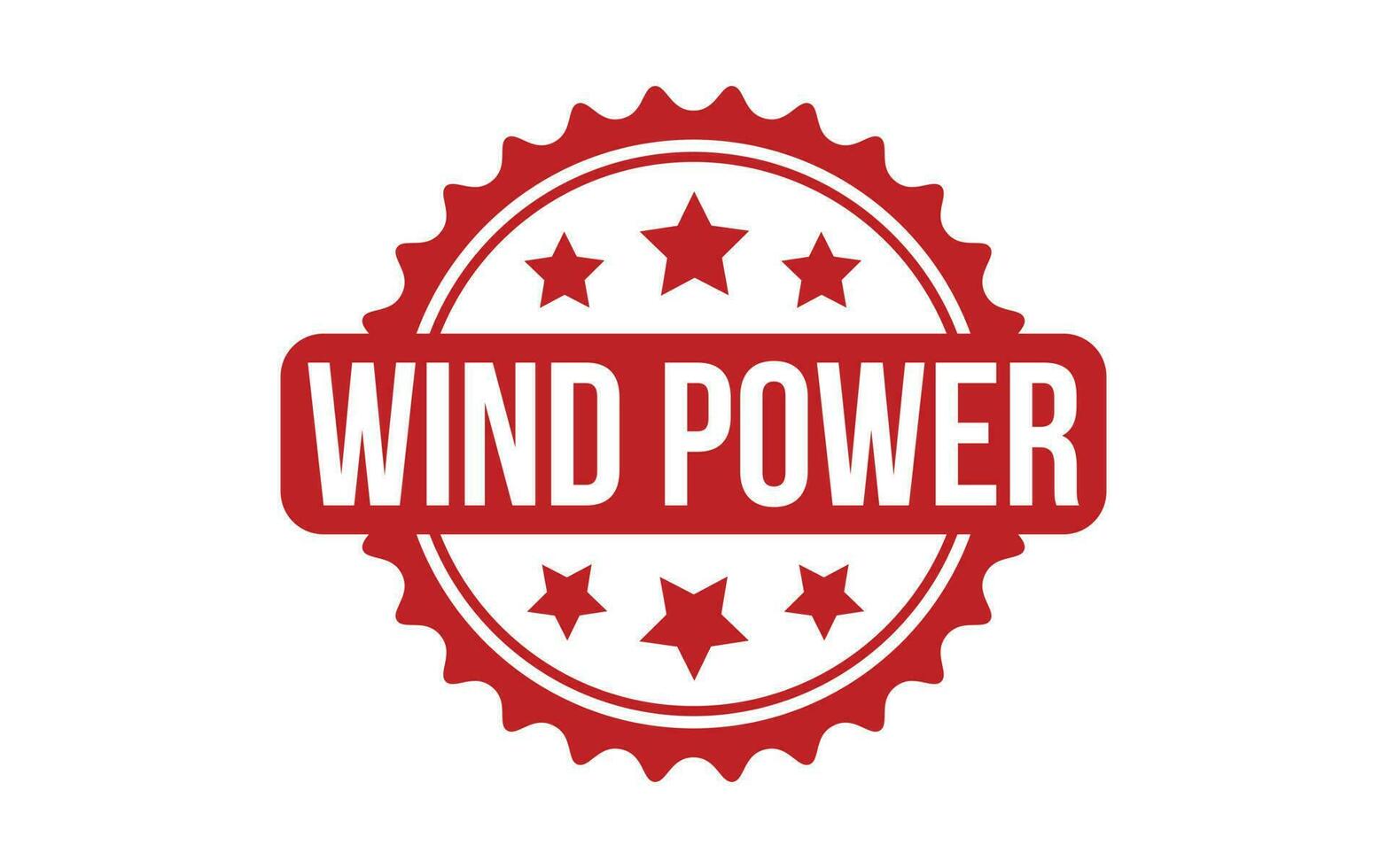 Red Wind Power Rubber Stamp Seal Vector