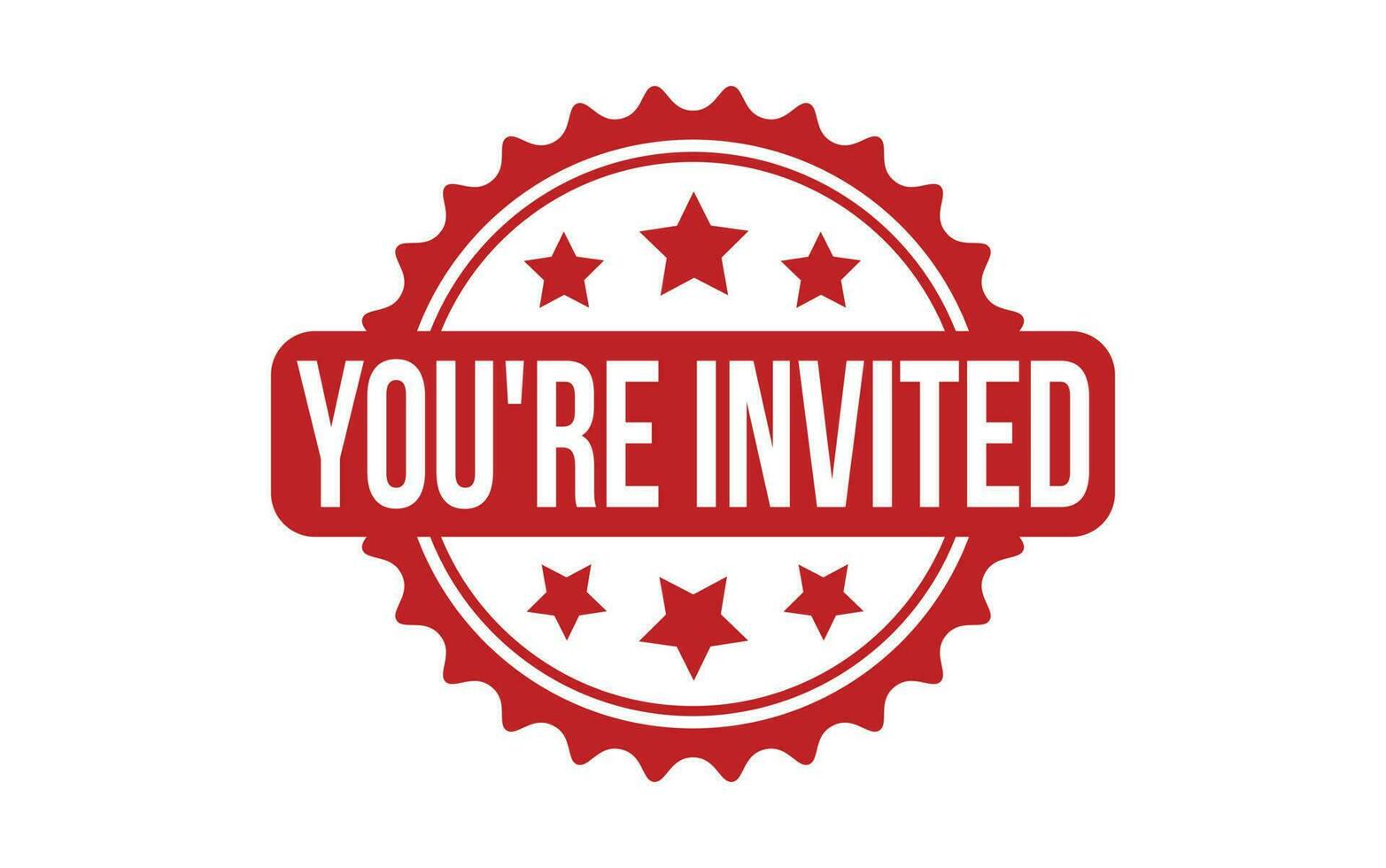 You are Invited Rubber Stamp Seal Vector