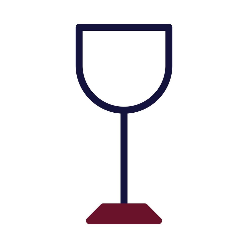 Glass wine icon duotone maroon navy colour easter symbol illustration. vector