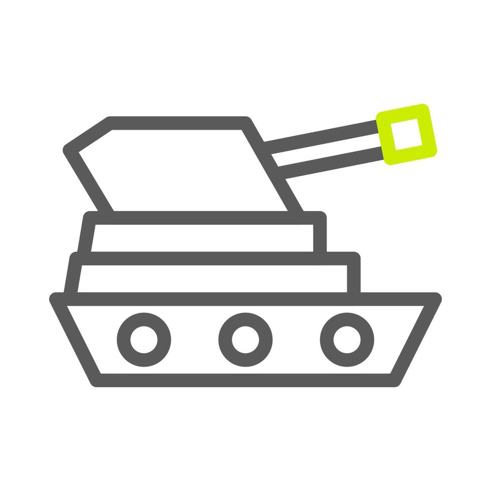 tanque icono duocolor gris vibrante verde color militar símbolo Perfecto. vector