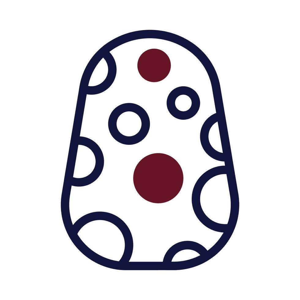 Egg icon duotone maroon navy colour easter symbol illustration. vector