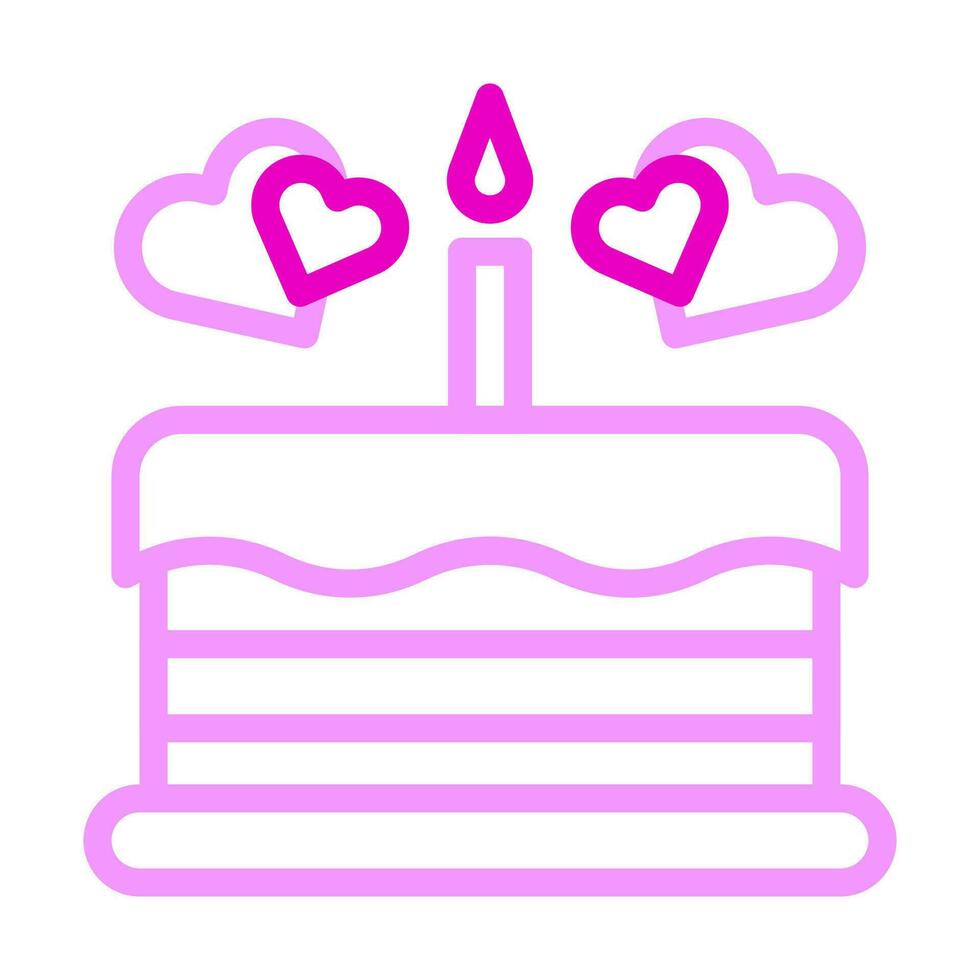 cake icon duocolor pink colour mother day symbol illustration. vector