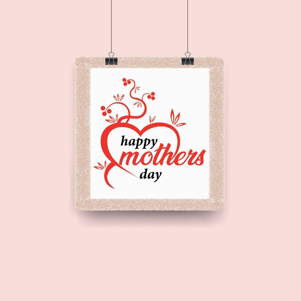 HAPPY MOTHERS DAY TYPOGRAPHY DESIGN vector