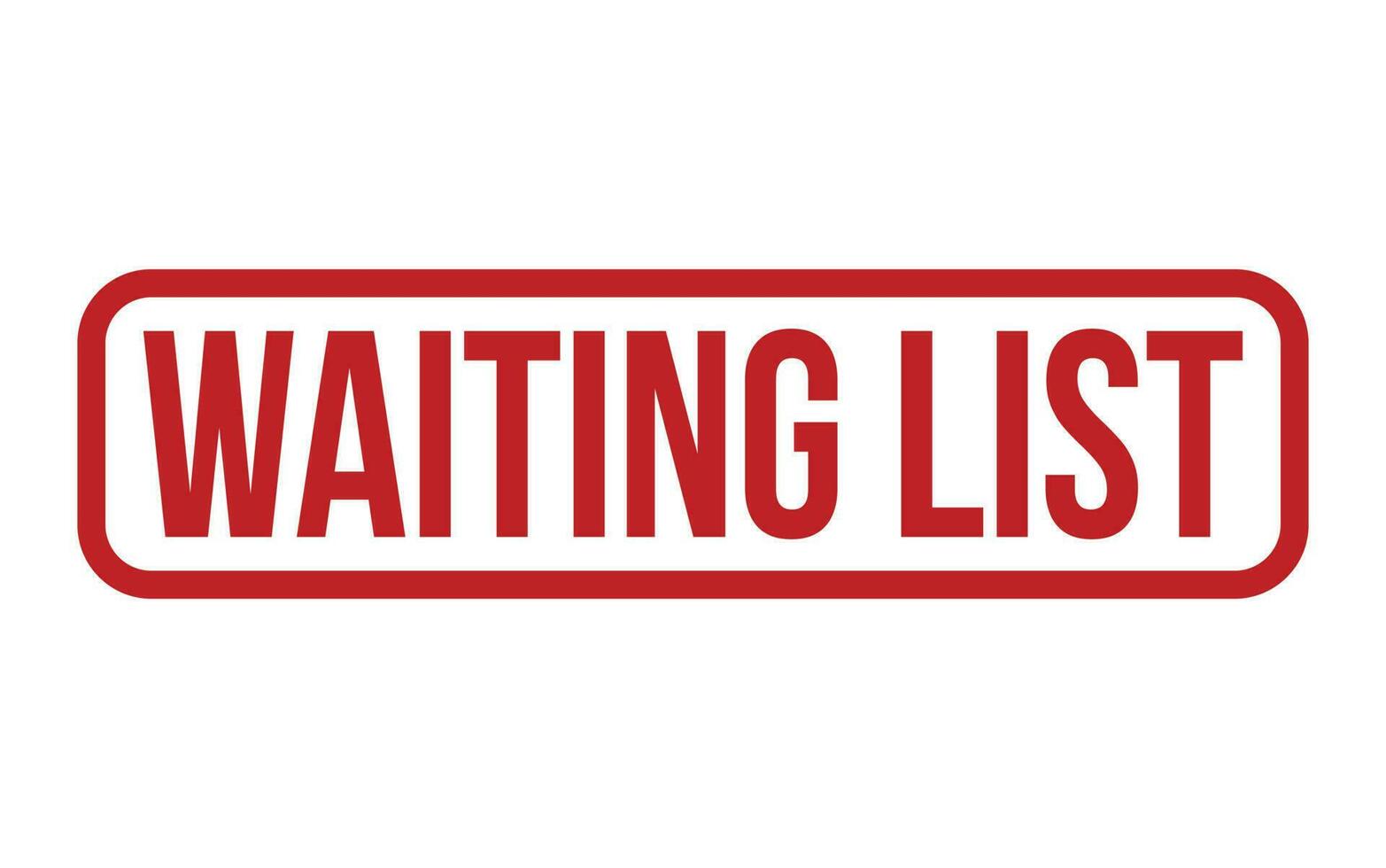 Waiting List Rubber Stamp Seal Vector