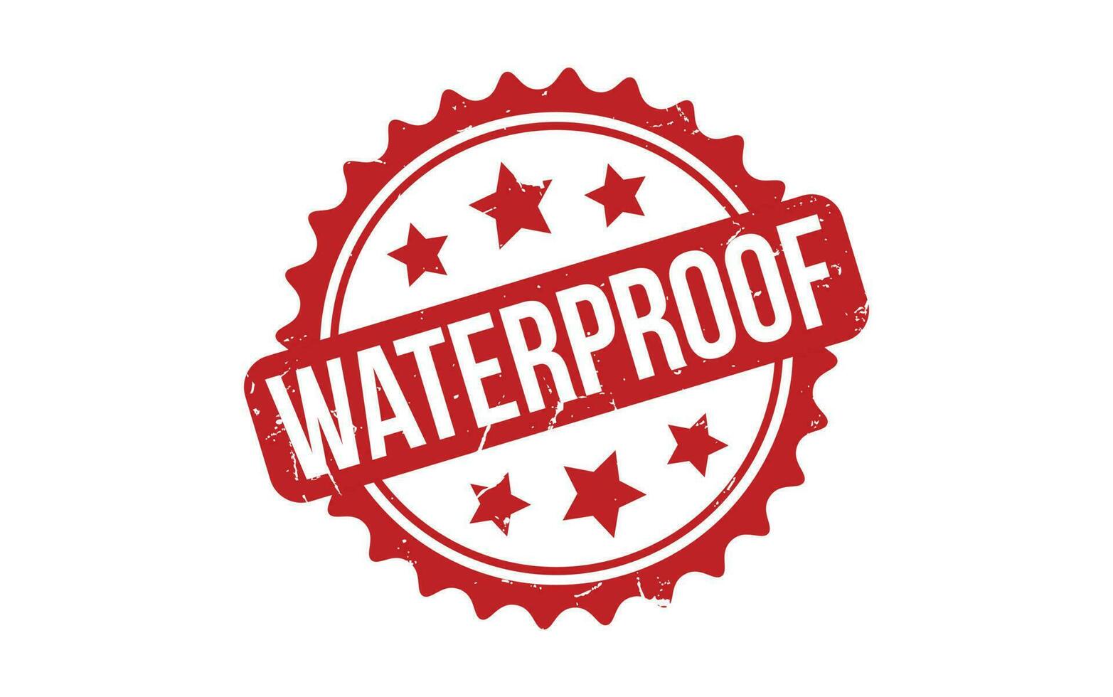 Waterproof rubber grunge stamp seal vector