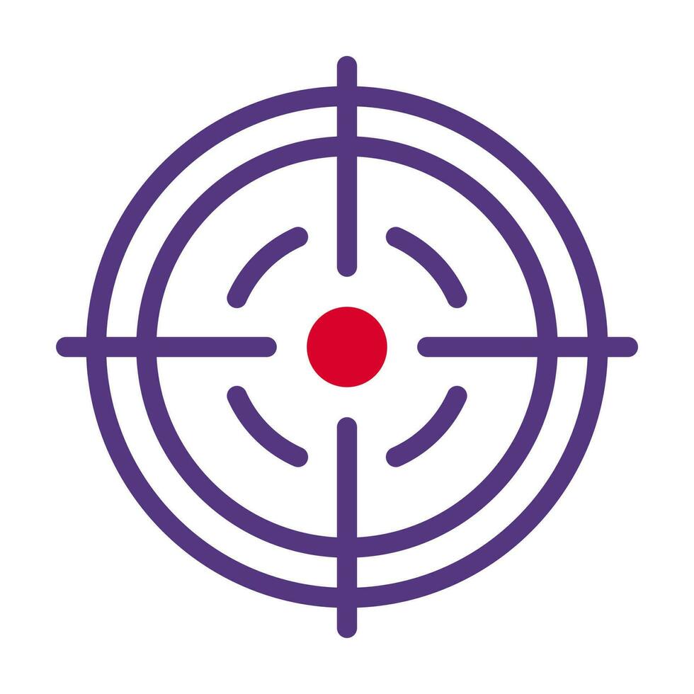 objetivo icono duotono rojo púrpura color militar símbolo Perfecto. vector