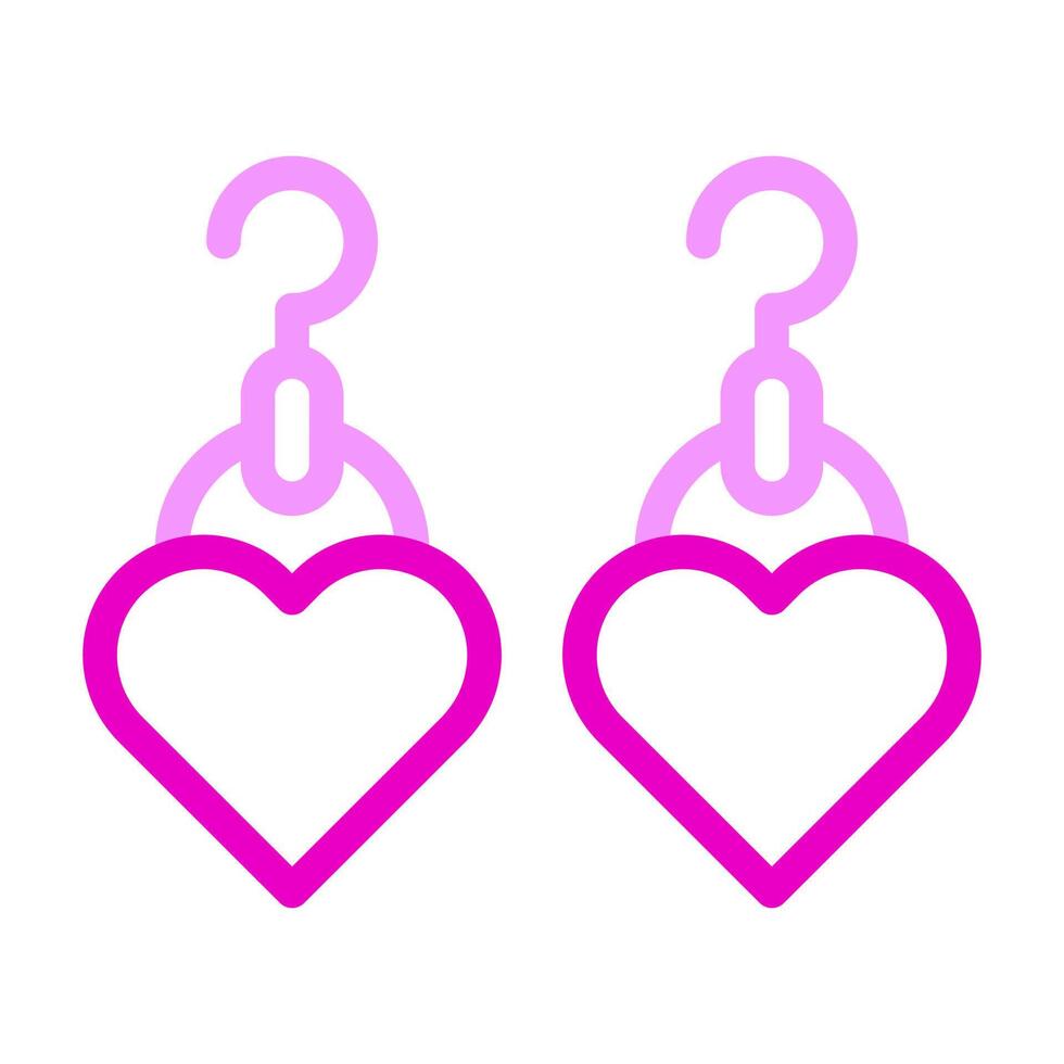 earring  icon duocolor pink colour mother day symbol illustration. vector