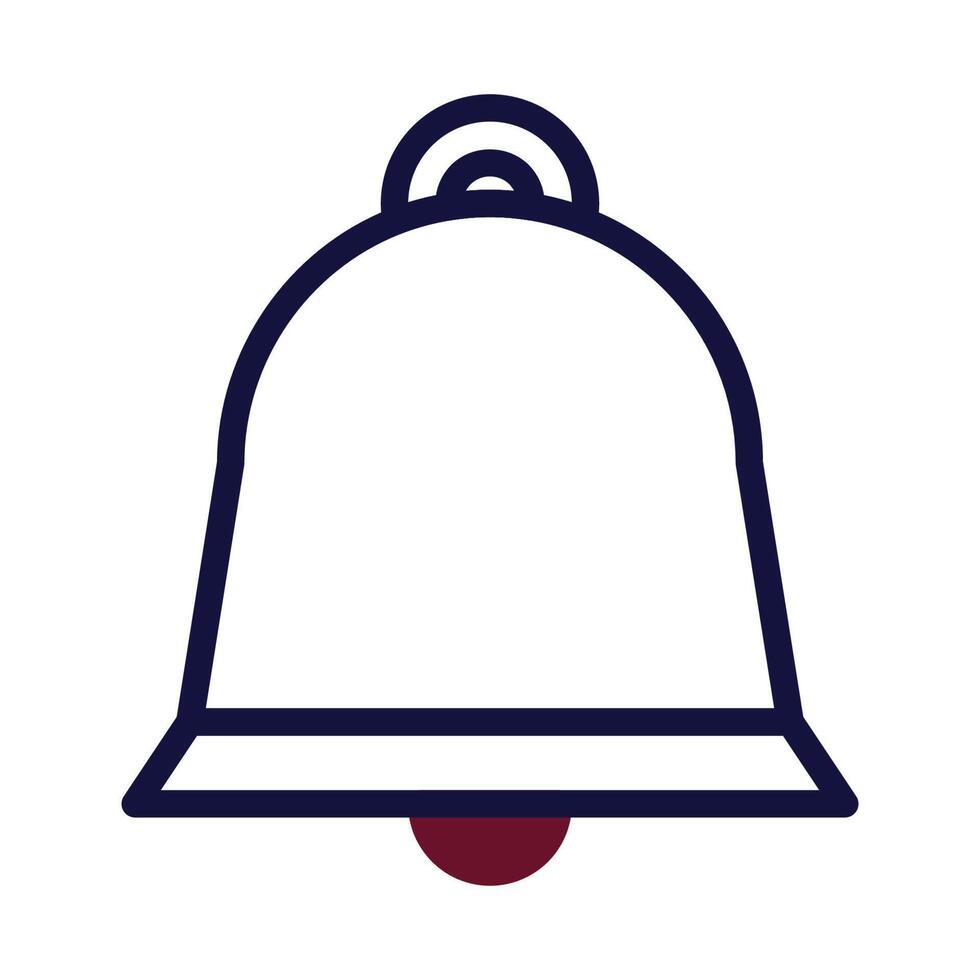 Bell icon duotone maroon navy colour easter symbol illustration. vector