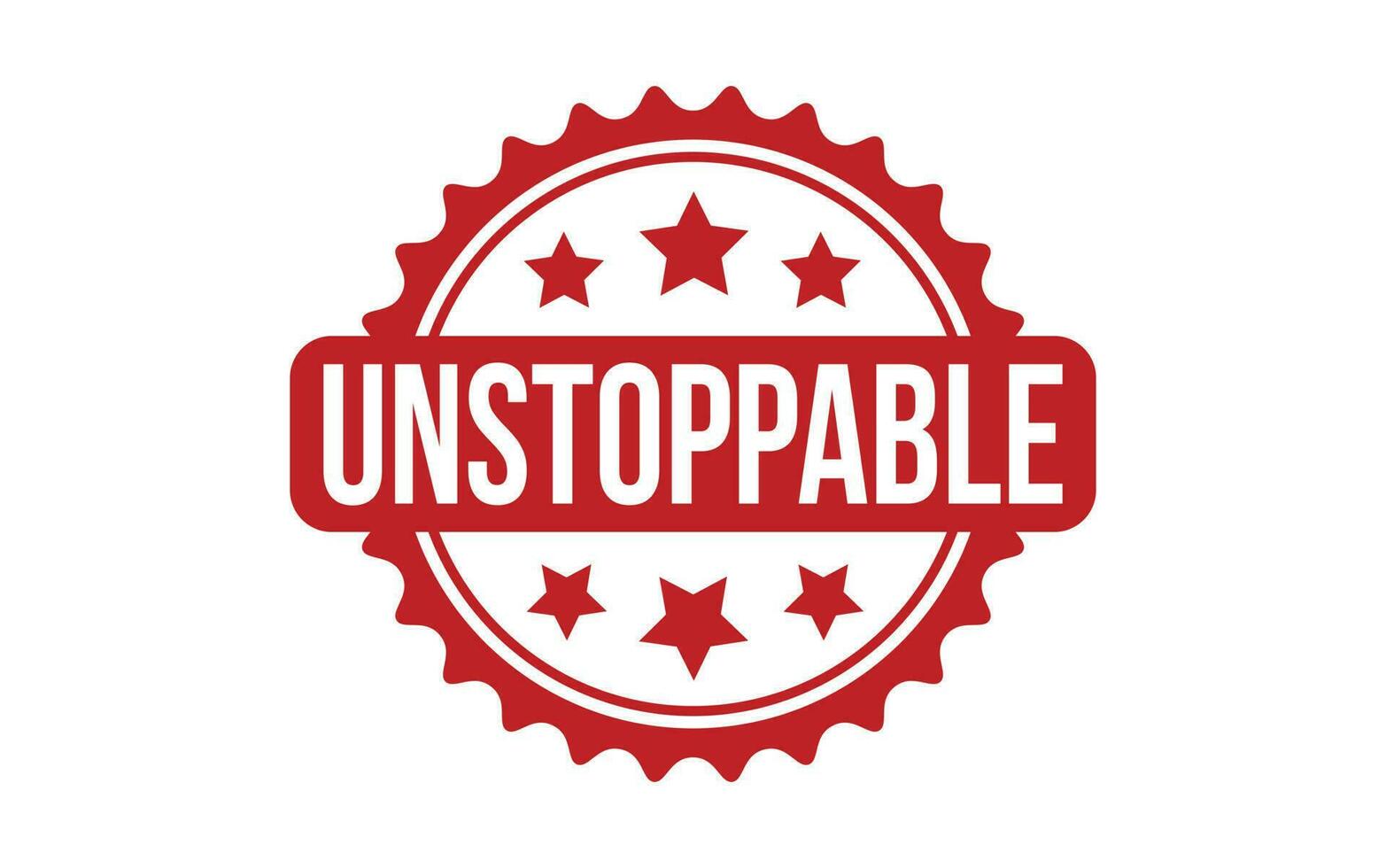 Red Unstoppable Rubber Stamp Seal Vector