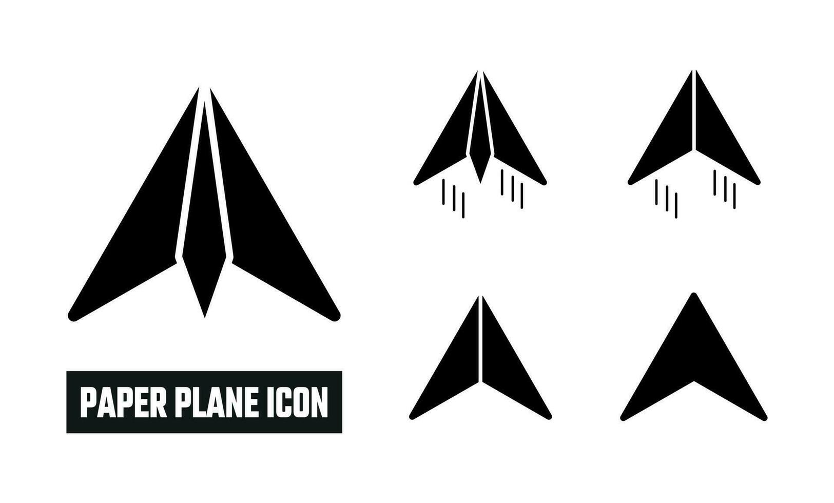 Paper plane Fill Icon Symbol Vector. Black Glyph Paper plane Icon vector
