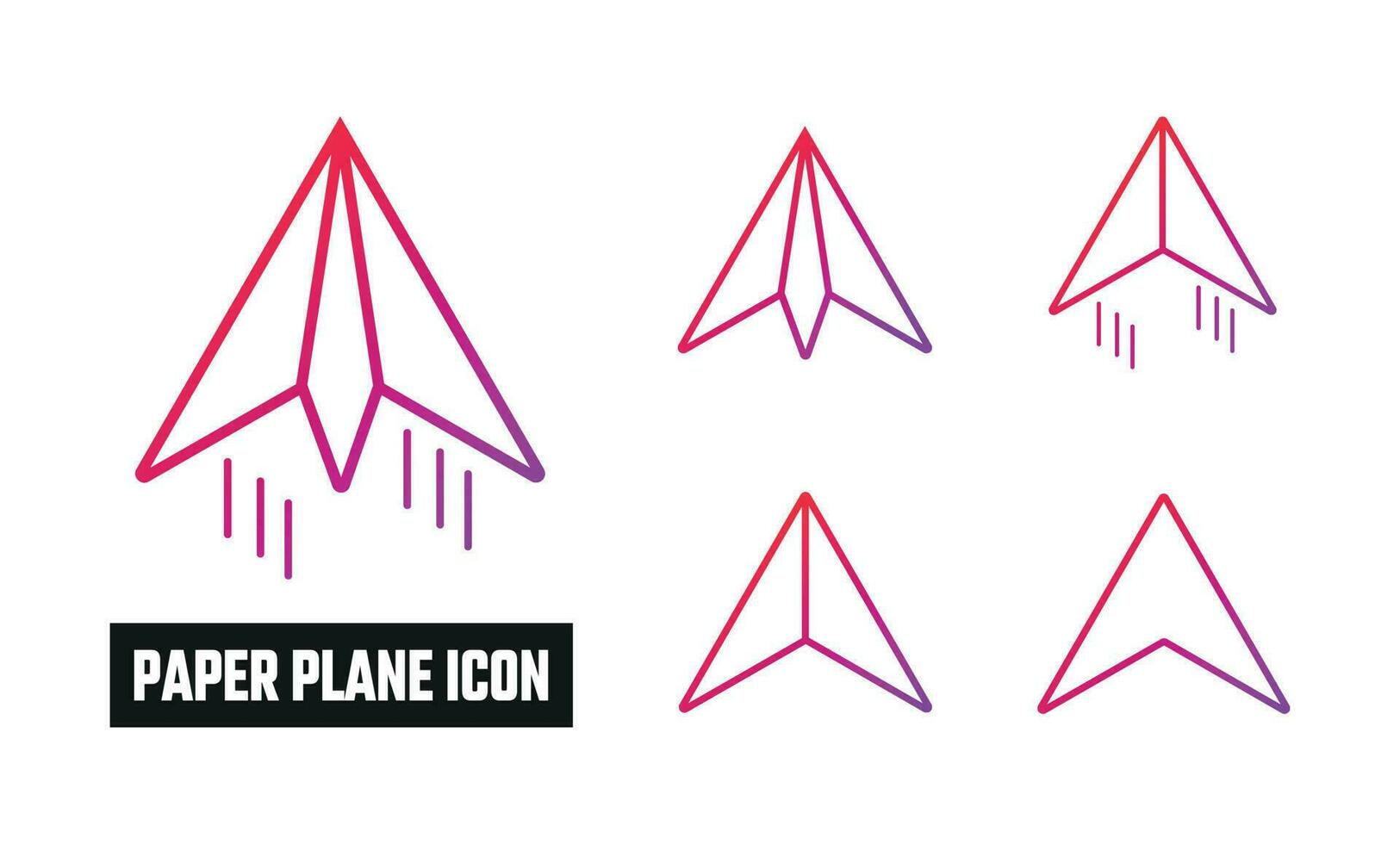 Paper plane Gradient Icon Vector Illustration