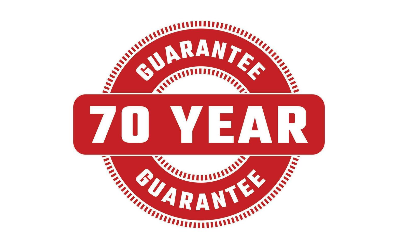 70 Year Guarantee Rubber Stamp vector