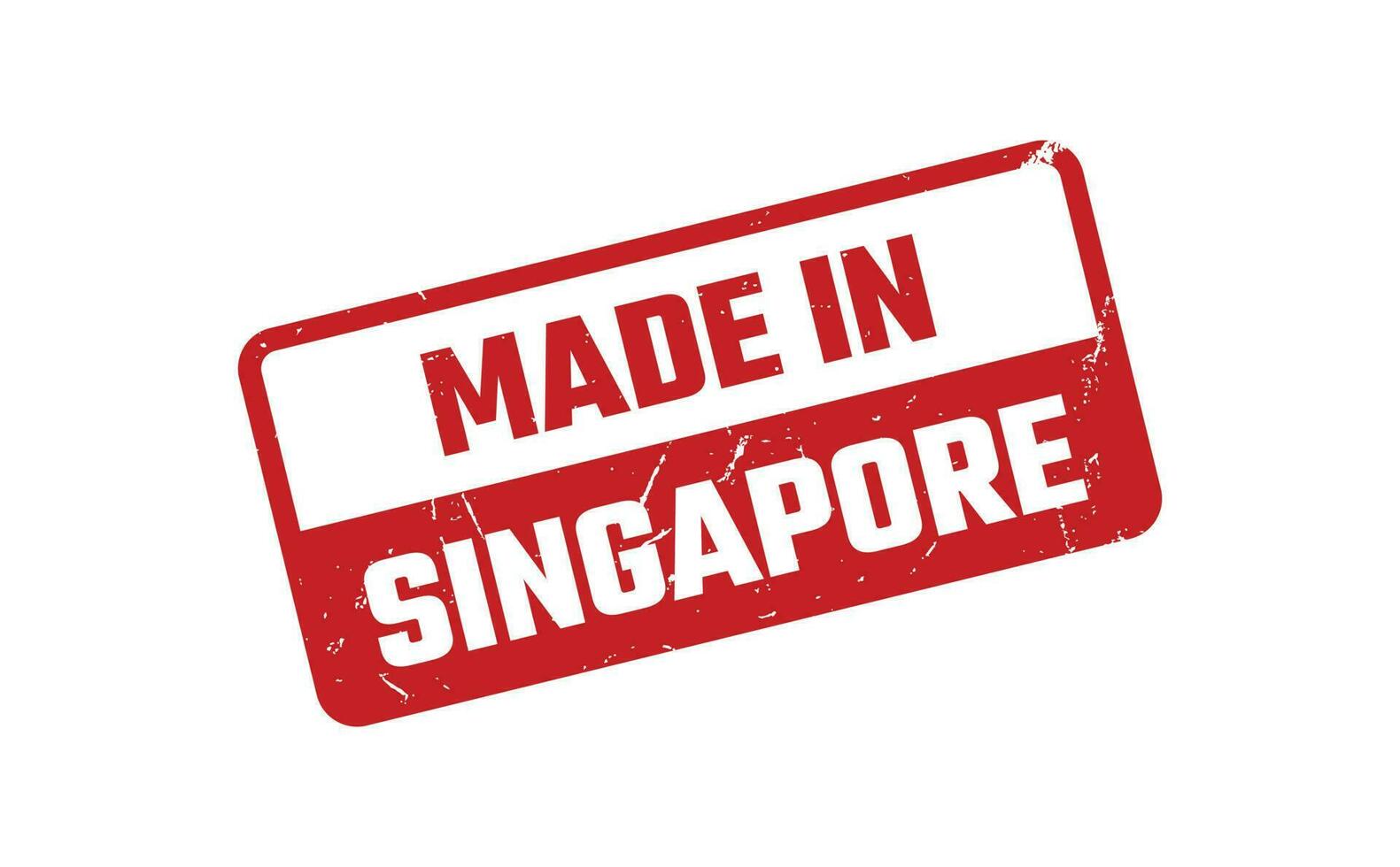 hecho en Singapur caucho sello vector
