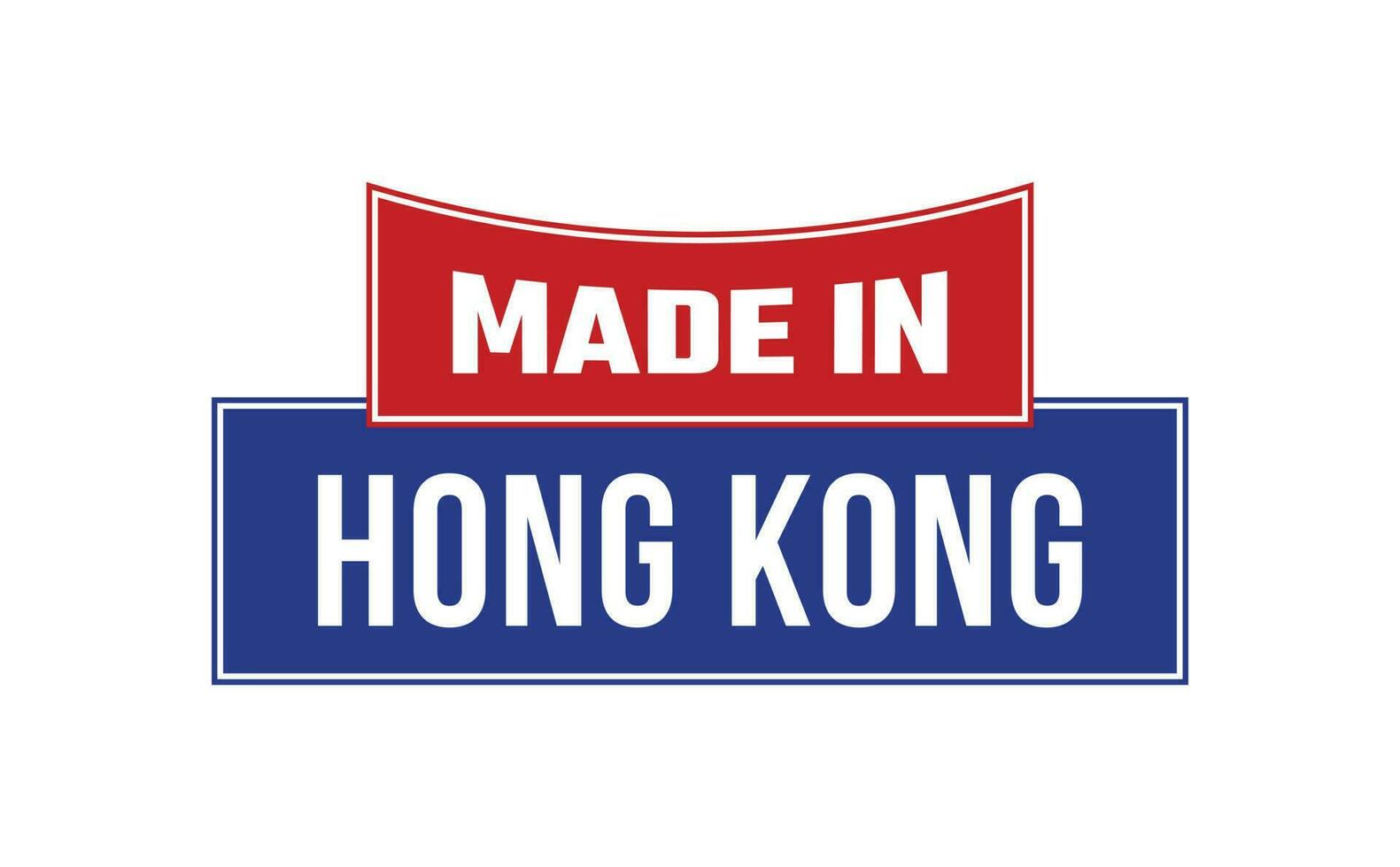 hecho en hong kong sello vector