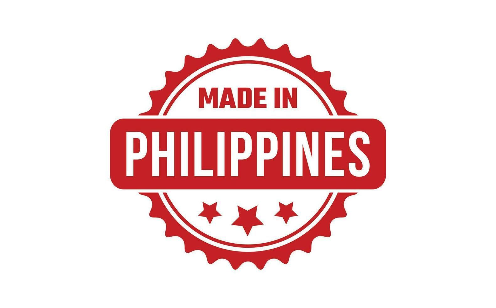 Made In Philippines Rubber Stamp vector