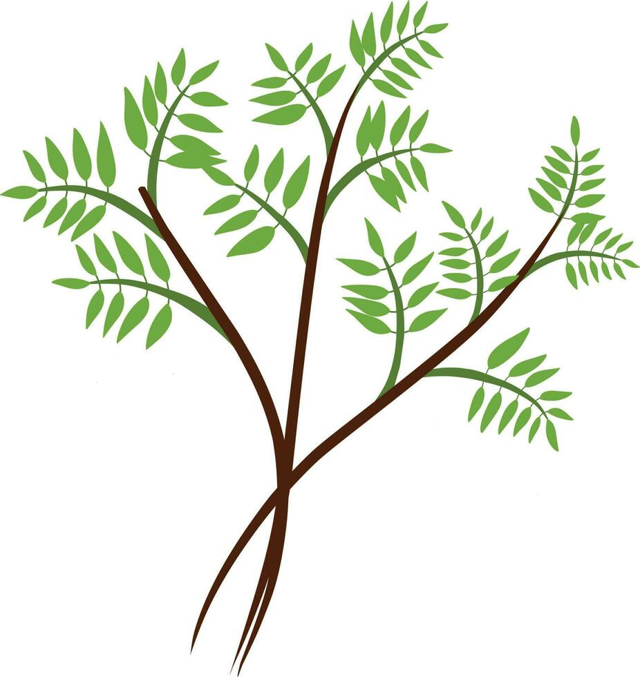 green leaves plant ecology icon. Isolated and flat illustration. Vector graphic