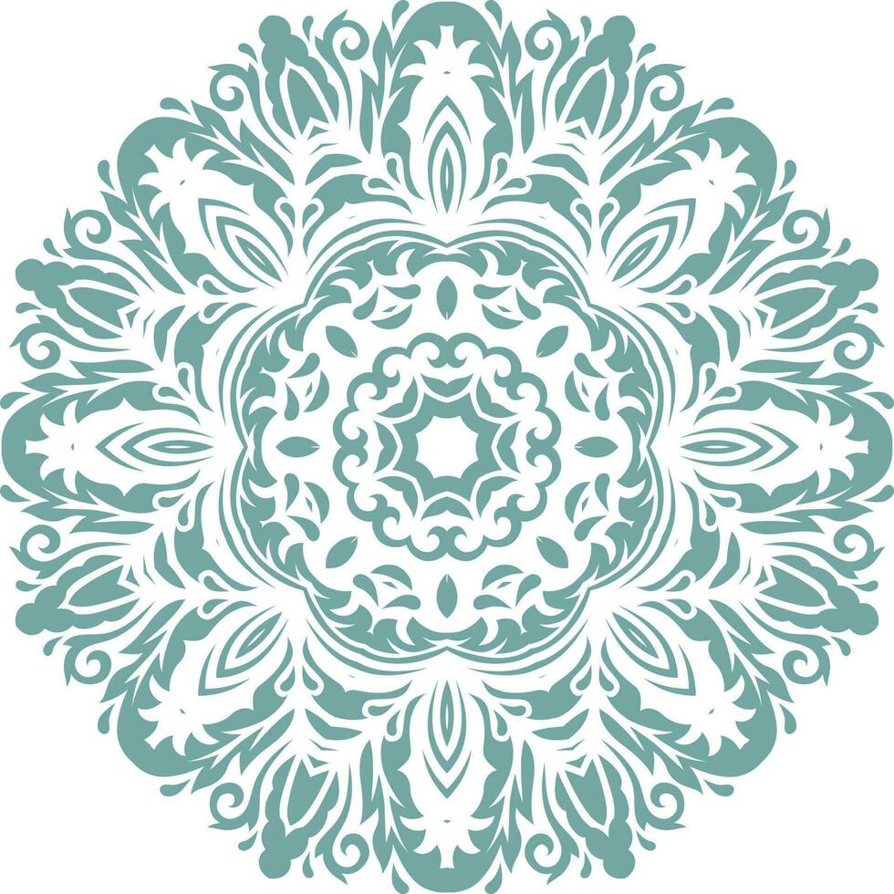 Oriental vector pattern with arabesques and floral elements. Traditional classic ornament. Mandala Design