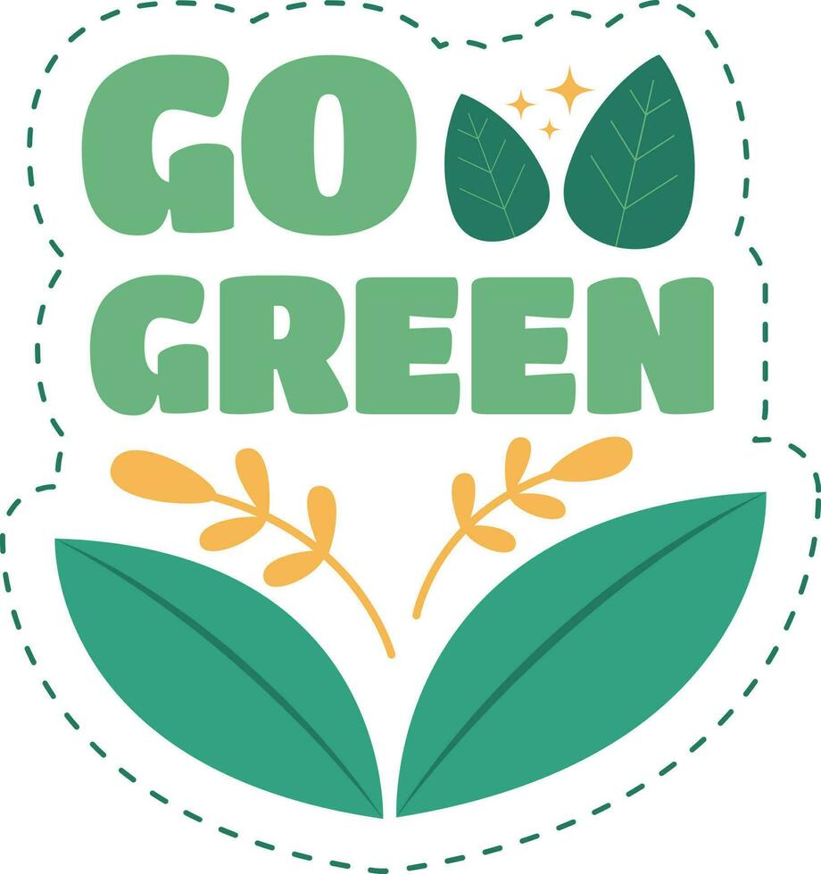 Go green concept with icon design, vector illustration .