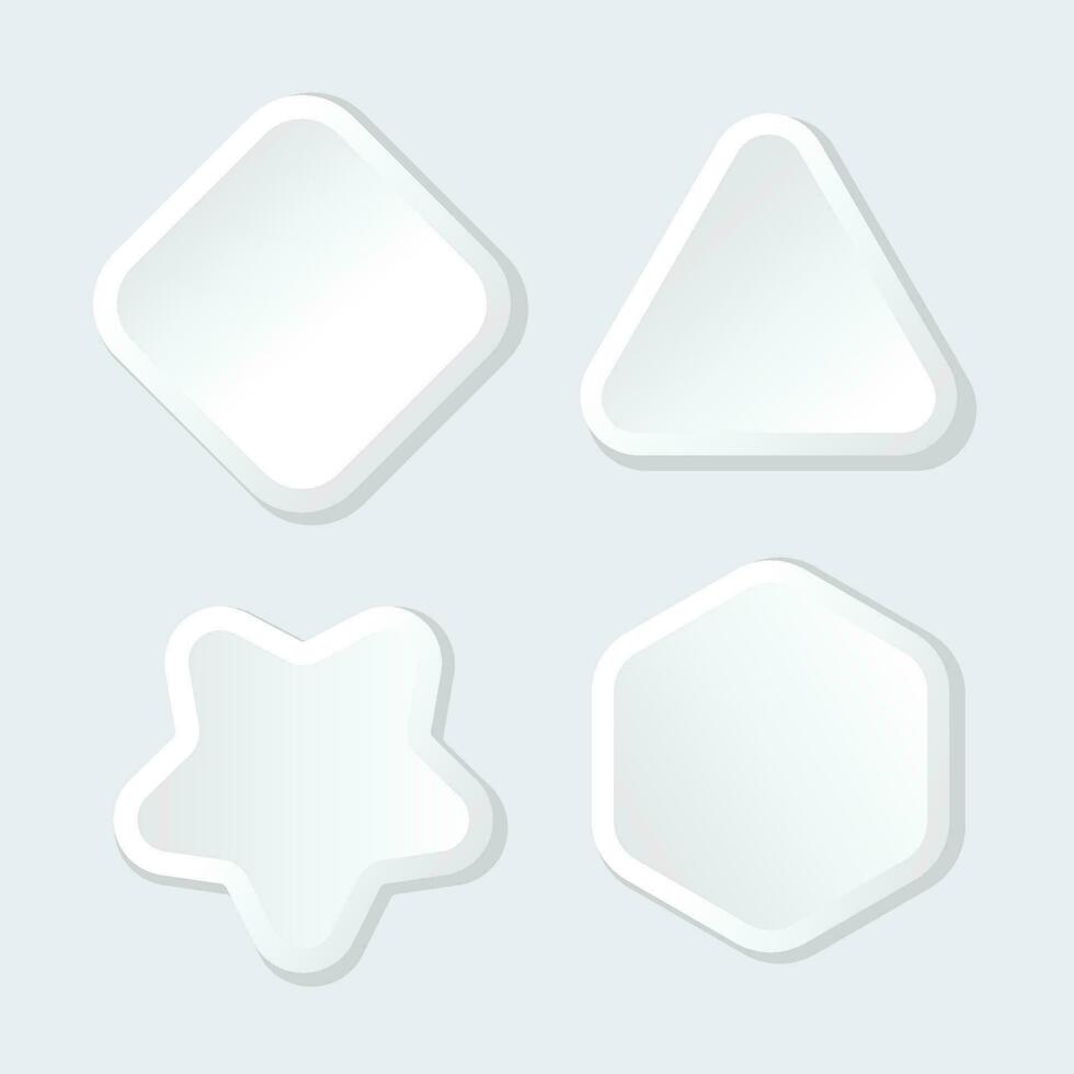Vector neumorphism round buttons set. creative elements for minimal ui design. vector illustration.