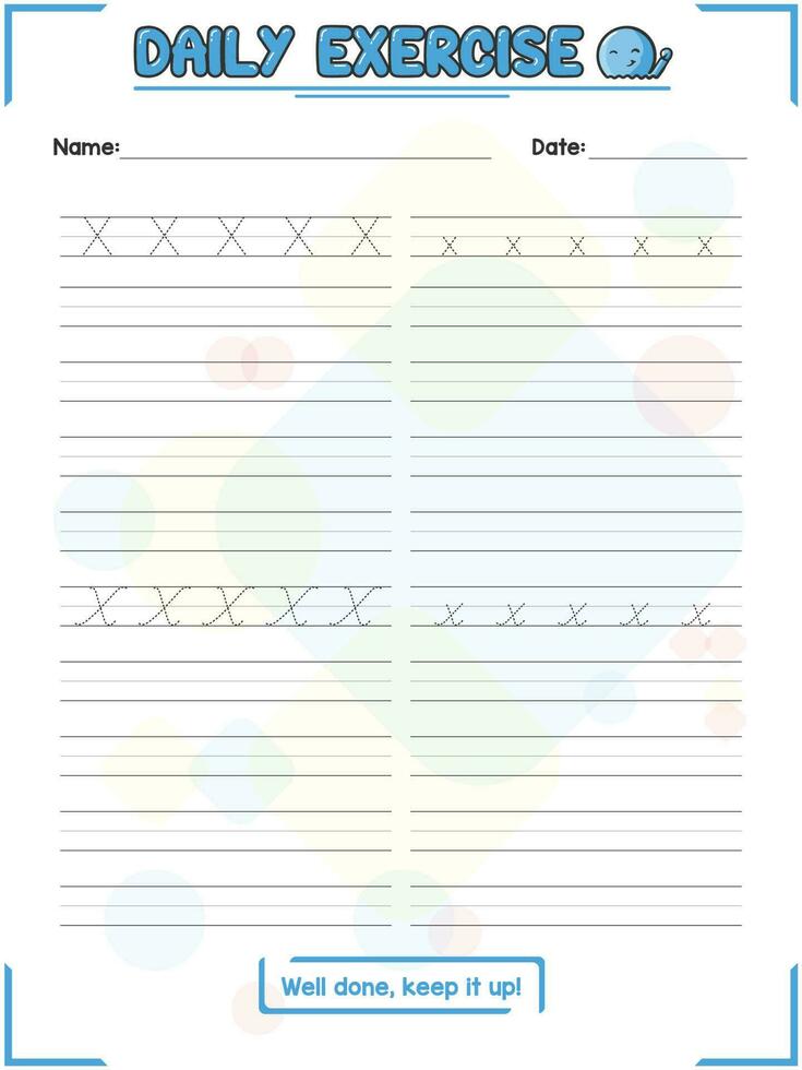 Back to School Regular and Cursive alphabet Letter Tracing Practice and Handwriting Exercise for Primary and Kindergarten Kids vector