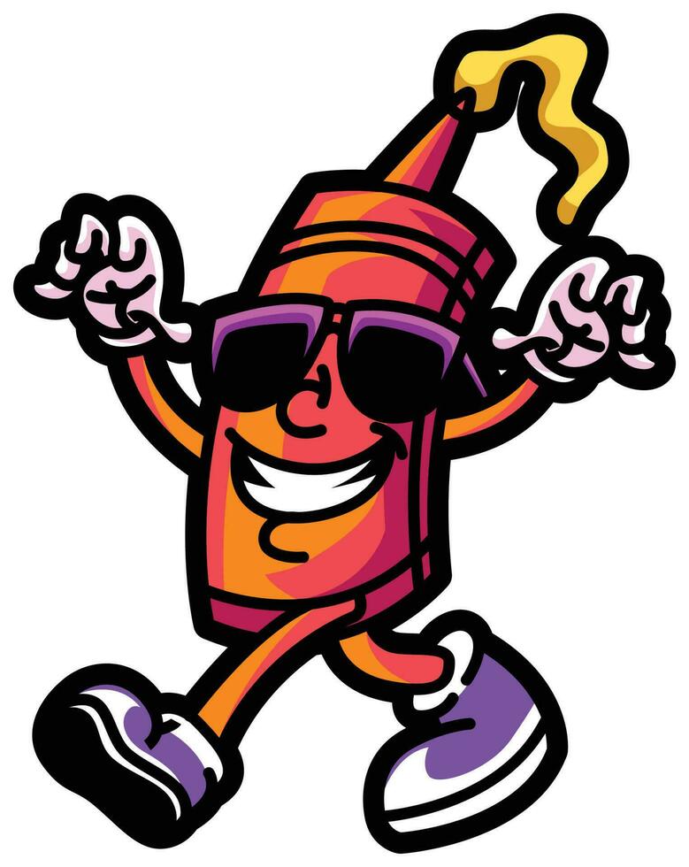 botlle sauce cartoon vector