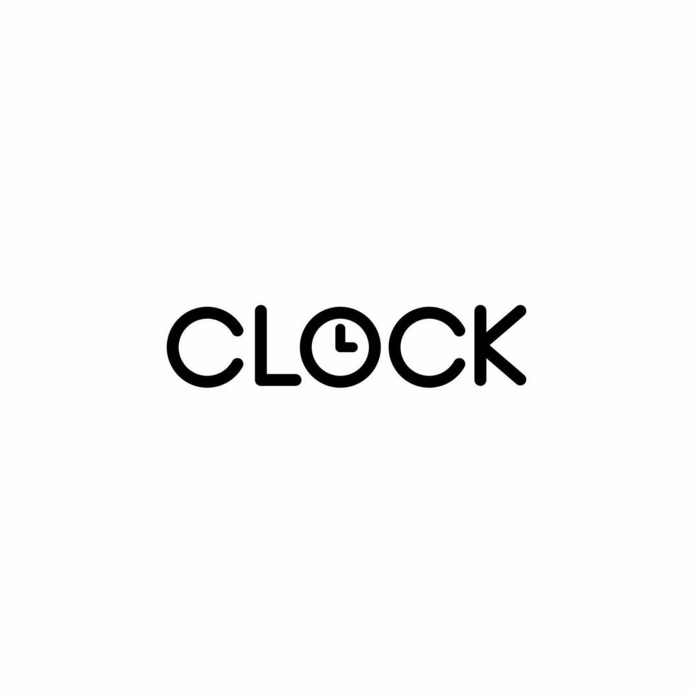 clock logo design, logo type and vector logo