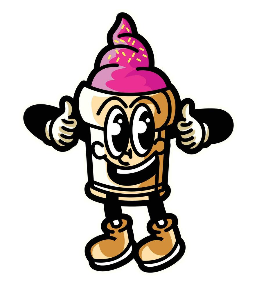 ice cream mascot vector