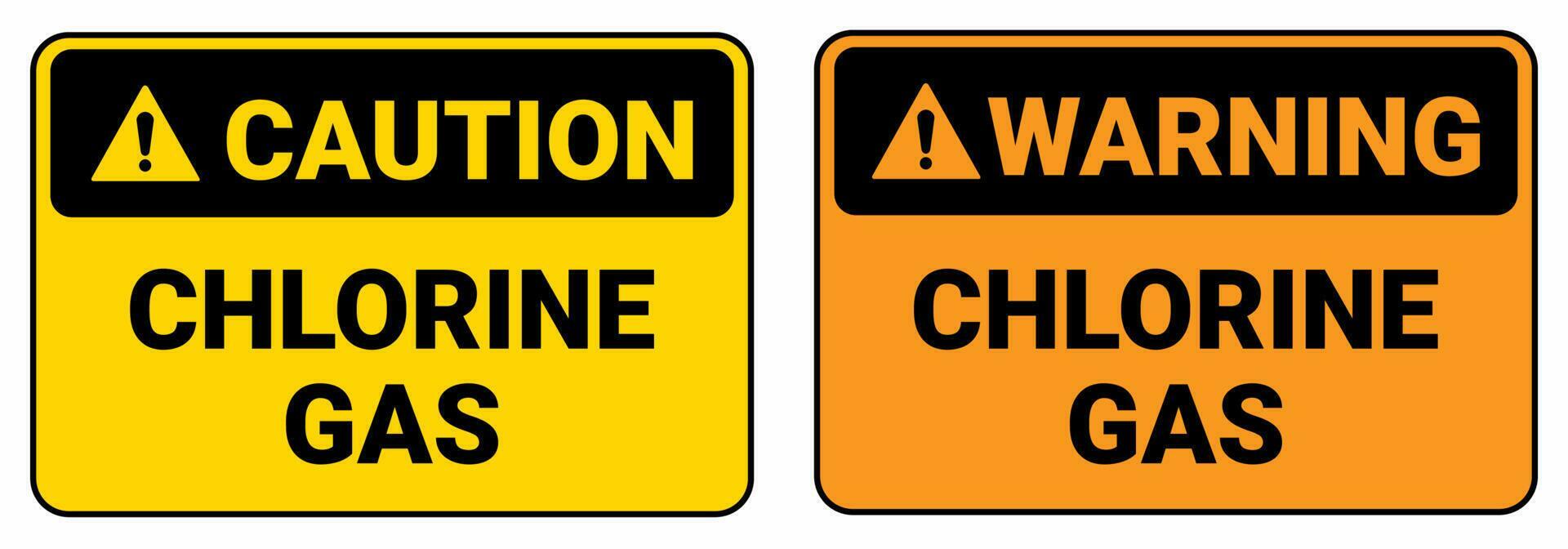 Safety sign Caution chlorine gas Vector sign. Yellow symbol 24453696