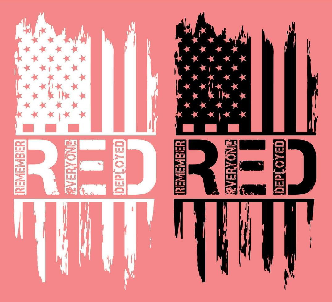 ON Fridays We Wear Red, Veteran T-shirt design vector