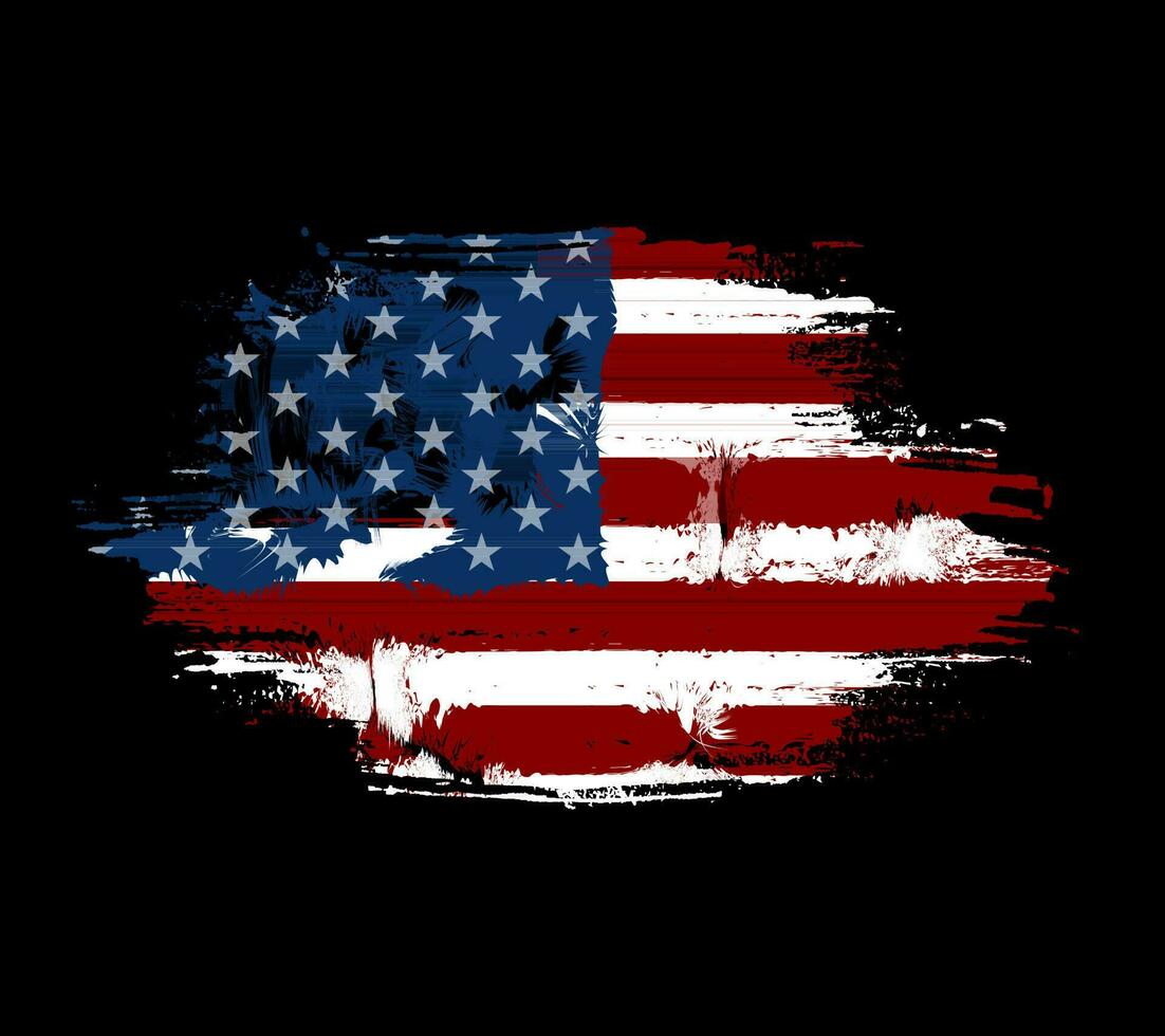 USA Flag T-Shirt Vector