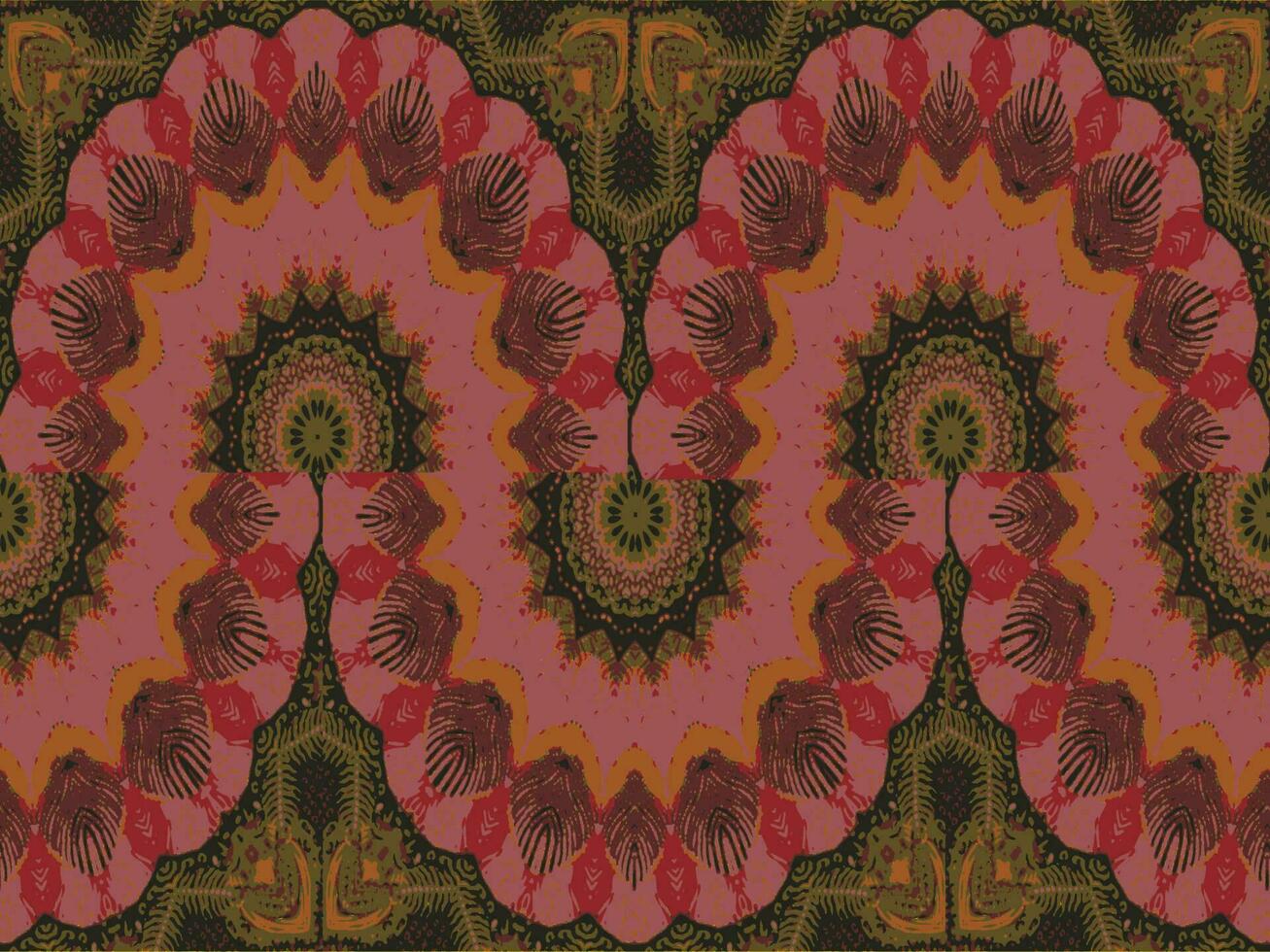 sin costura antecedentes oriental estilo azul y rojo. Arábica modelo. mandala ornamento. elementos de flores y hojas. vector ilustración. utilizar para fondo de pantalla, impresión embalaje papel, textiles.