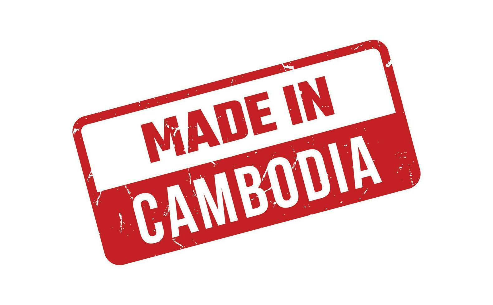 hecho en Camboya caucho sello vector