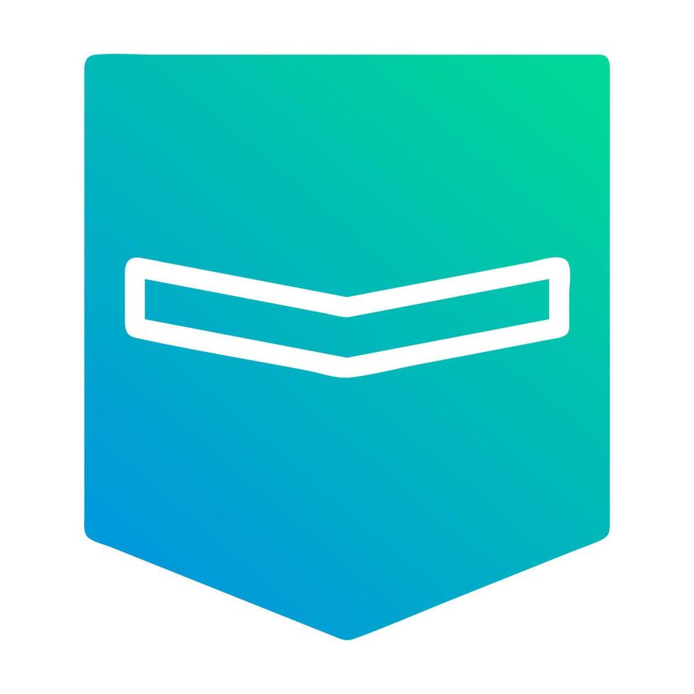 badge icon gradient green blue colour military symbol perfect. vector